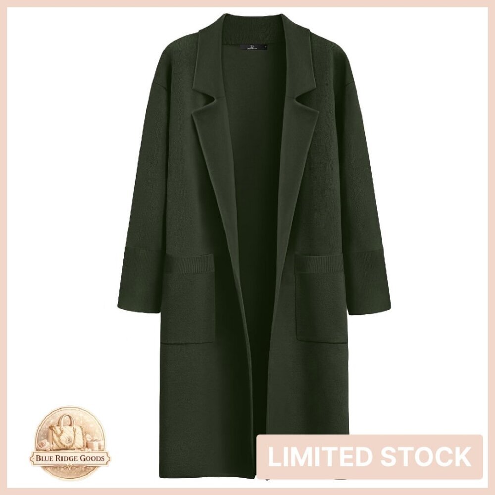 Oversized Cardigan Sweater Dressy Trench Coatigan Chic Winter Cozy
